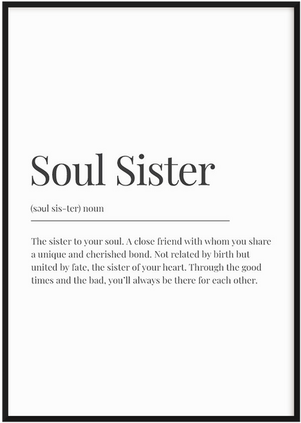 Soul Sister Definition Heart Tree - Personalized Poster