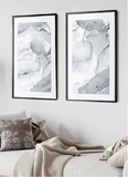 Set of 2 Grey Marble Prints