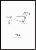 Personalised Dachshund Print