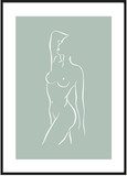 Abstract Woman Side View Print