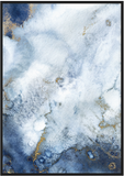 Blue Abstract Marble Print