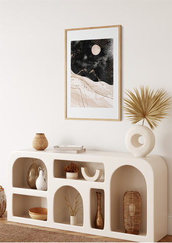 Abstract Moon Print