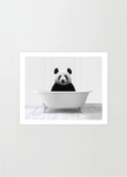 Panda in Bath Tub Print