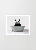 Panda in Bath Tub Print