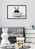 Panda in Bath Tub Print