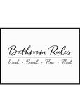 Bathroom Rules Print - Printy