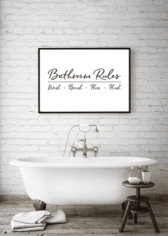 Bathroom Rules Print - Printy