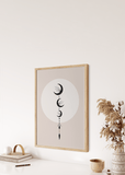 Beige Mystic Moon Charm Poster