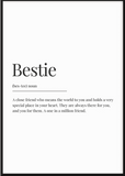 Bestie Definition Print - Printy