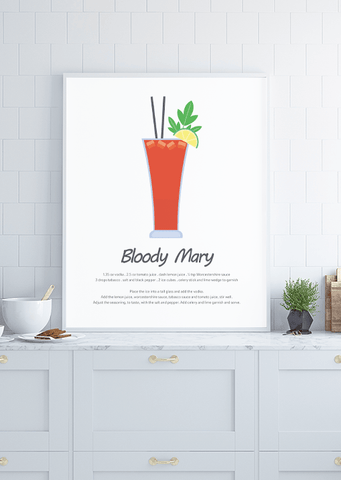 Bloody Mary Cocktail Print - Printy