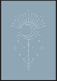 Blue Celestial Symbol Print