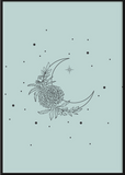 Green Twinkle Moon Poster