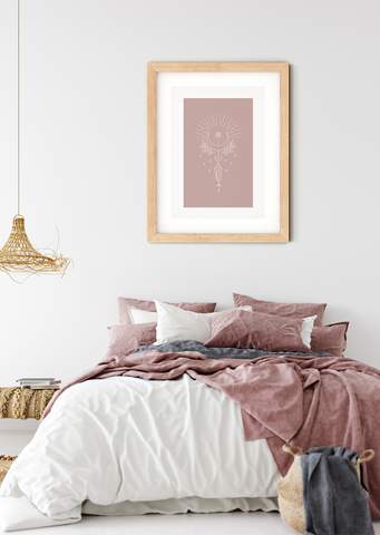 Pink Tribal Moon Poster