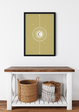 Chartreuse Moon Burst Poster