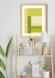 Lime Green Colour Block Poster