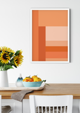 Orange Colour Block Poster