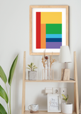 Rainbow Colour Block Poster