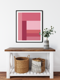 Raspberry Colour Block Poster