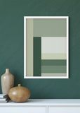 Soft Green Colour Block Poster