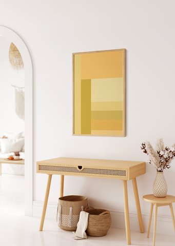 Yellow Colour Block Poster