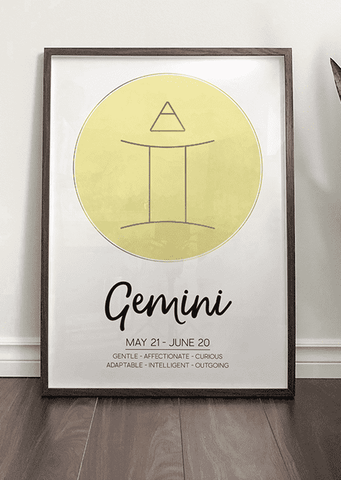Gemini Zodiac Symbol Print - Printy