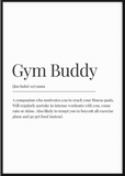 Gym Buddy Definition - Printy