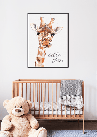 Hello There Giraffe Nursery Print - Printy
