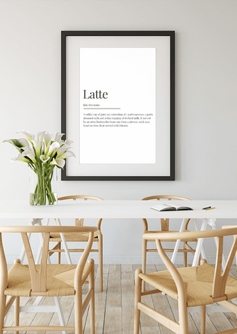 Latte Definition Print - Printy