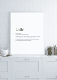 Latte Definition Print - Printy