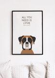 Love and A Boxer Print - Printy