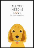 Love and A Cocker Spaniel Print - Printy