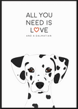 Love and A Dalmation Print - Printy
