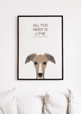 Love and A Greyhound Print - Printy