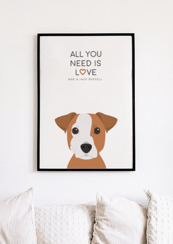 Love and A Jack Russell Print - Printy