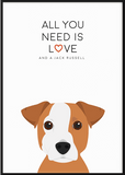 Love and A Jack Russell Print - Printy