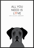 Love and A Labrador Print - Printy