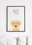 Love and A Labrador Print - Printy