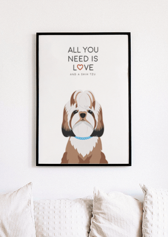 Love and A Shih Tzu Print - Printy