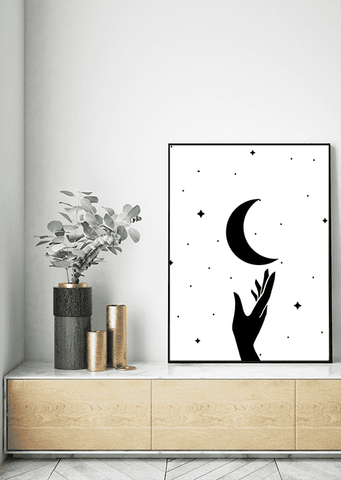 Moon In My Hand Print - Printy