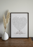 Mum Heart Poem Print