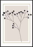 Neutral Gypsophila Overlay Poster