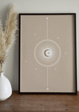 Neutral Moon Burst Poster