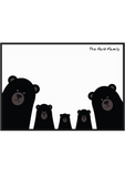 Personalised Family Black Bear Print - Printy