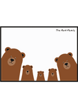 Personalised Family Brown Bear Print - Printy