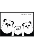 Personalised Family Panda Bear Print - Printy