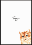 Personalised Ginger Cat Print - Printy