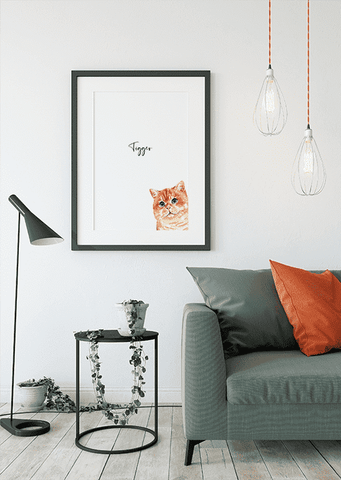 Personalised Ginger Cat Print - Printy