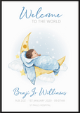 Personalised New Baby Boy Print - Printy