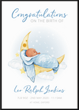 Personalised New Baby Boy Print - Printy