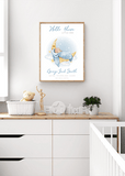 Personalised New Baby Boy Print - Printy